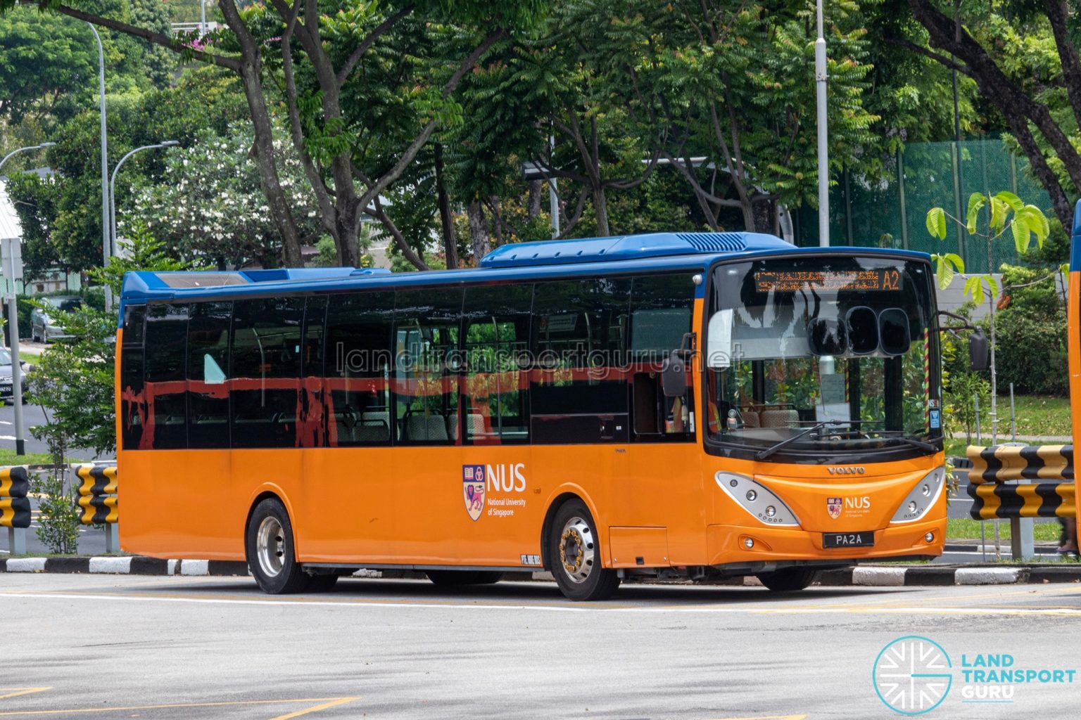 NUS Internal Shuttle Bus A2 ComfortDelGro Bus Volvo B9L PA2A Land