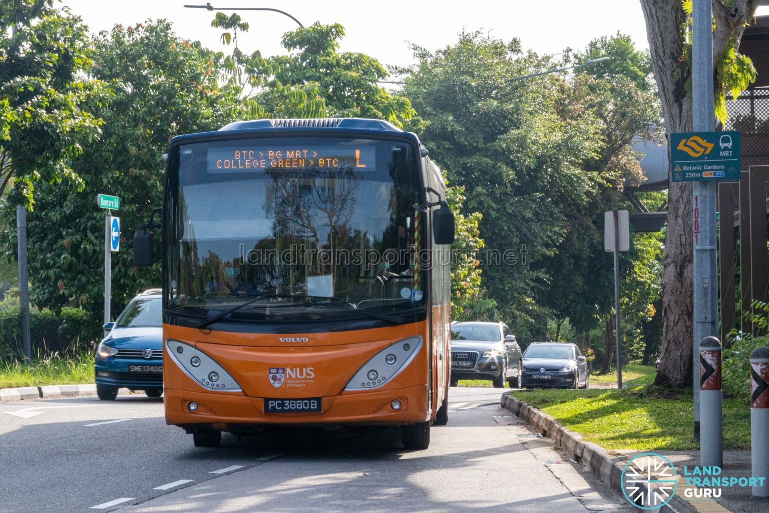 NUS ISB L ComfortDelGro Bus Volvo B9L PC3880B Land Transport Guru