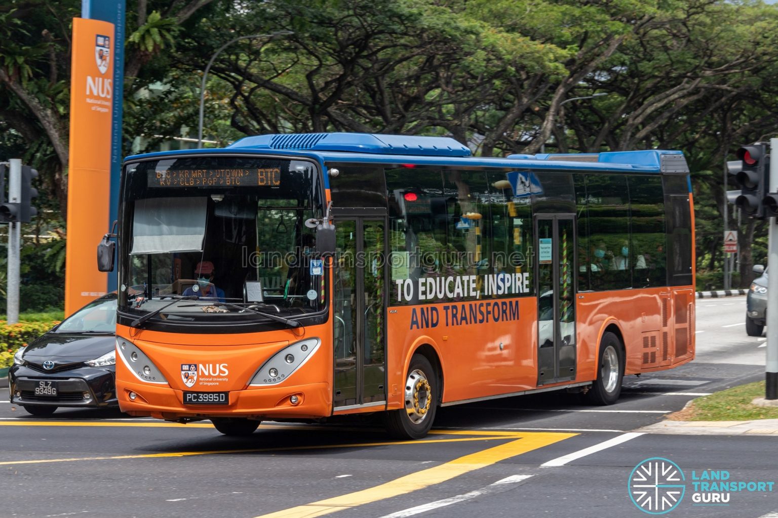 Nus Internal Shuttle Route Btc Comfortdelgro Bus Volvo B L Pc D