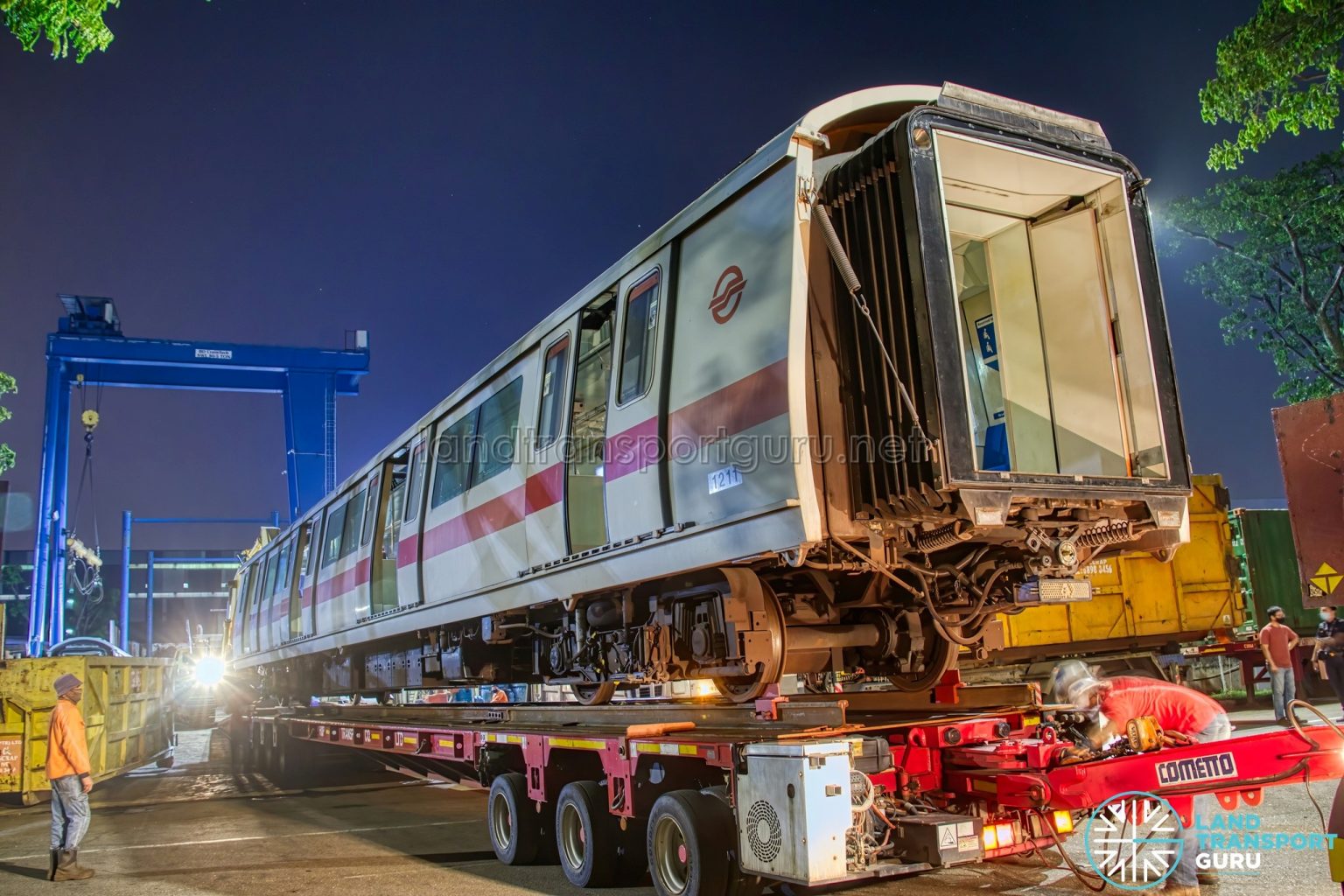 SMRT Siemens C651 Train Transported To Scrapyard Set 211 Land