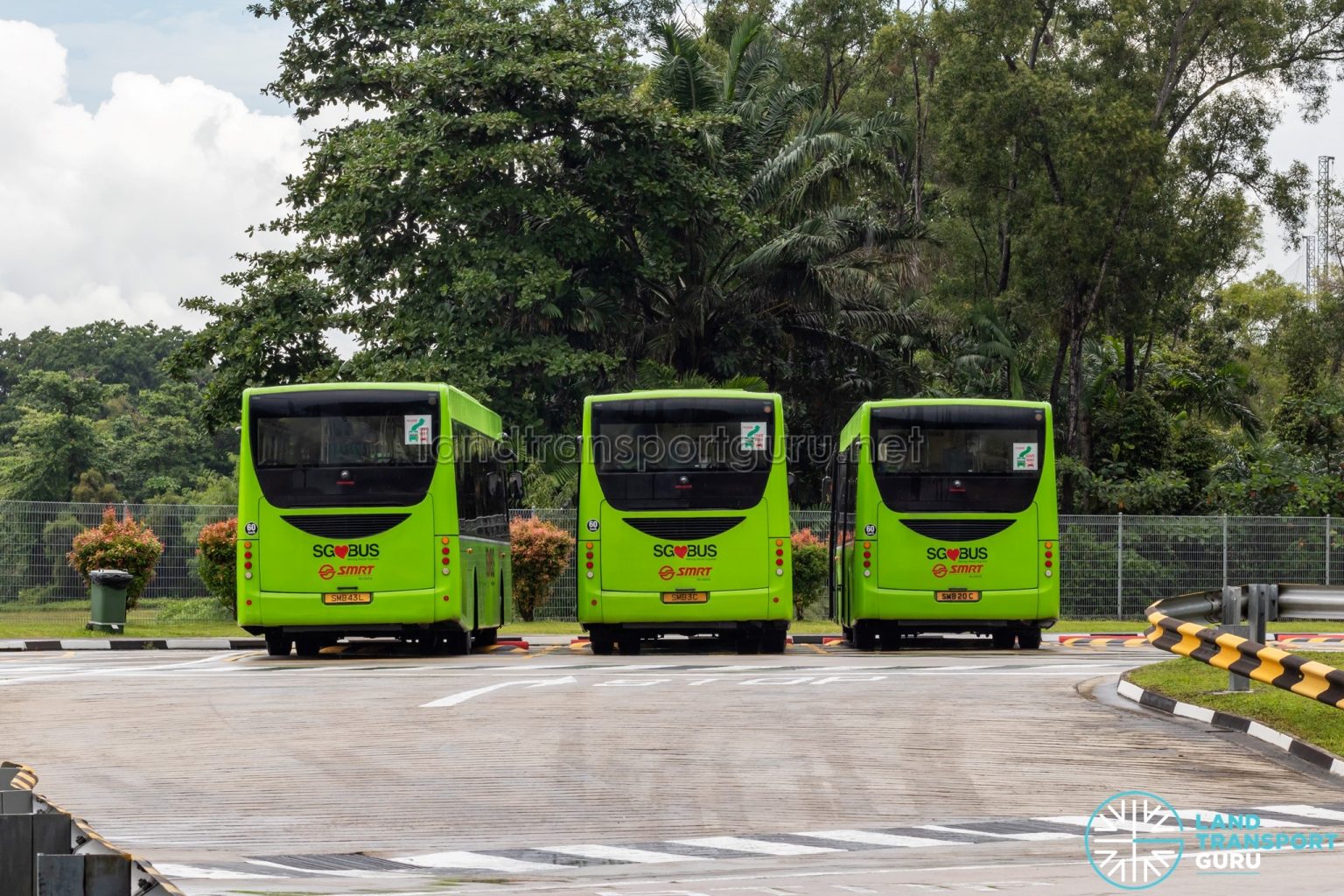 SMRT Buses Mercedes Benz OC500LE At Upp East Coast Terminal Land