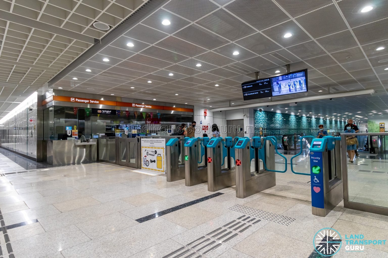 Springleaf MRT Station Faregates Passenger Service Centre Land