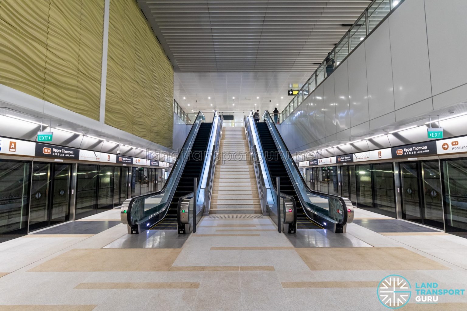 Upper Thomson Mrt Station Platform Level Escalators Land Transport Guru