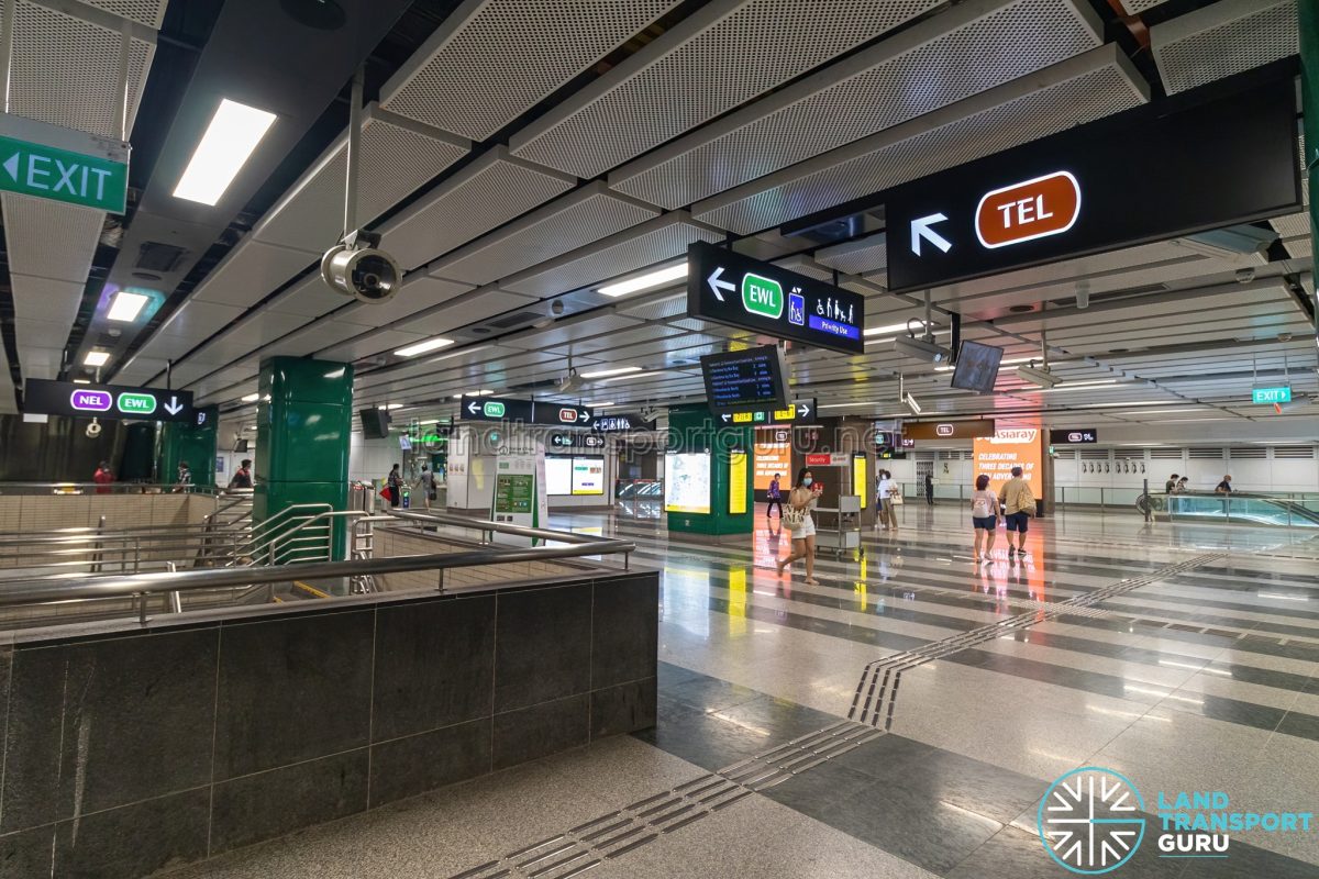 Outram Park Mrt Station Ewl Tel Ticket Concourse Paid Area Land