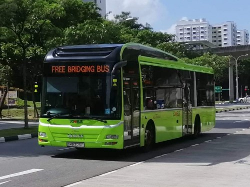 An emergency cameo on NEL Free Bridging Bus Service, which lasted for about 2 hours from about 10am to 11:45am.

Taken on: 27 February 2020