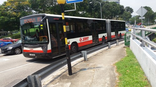 One of the final appearances by a Bendy bus on 851