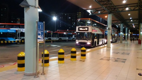 At Hougang interchange at night