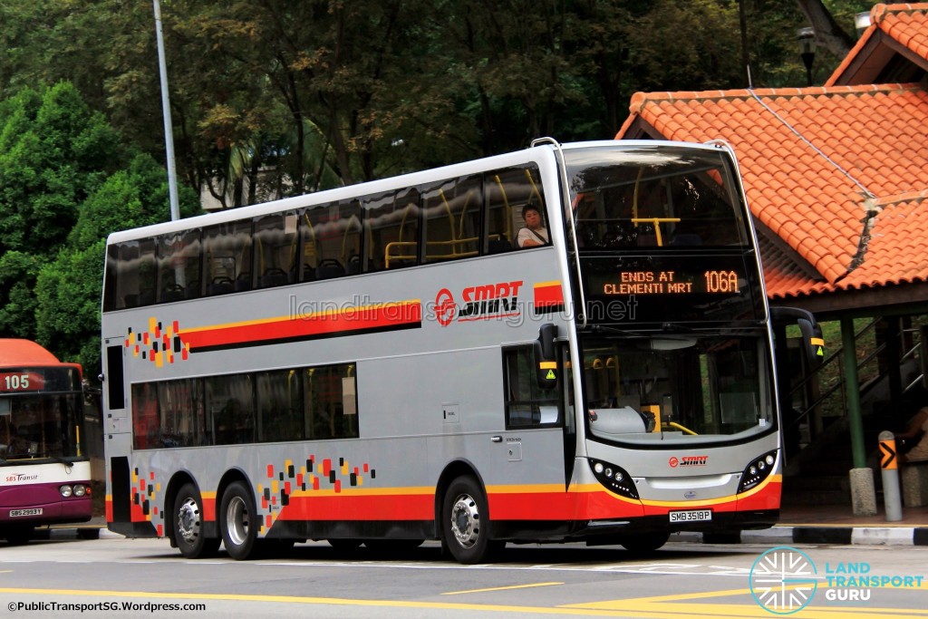 SMRT Alexander Dennis Enviro500 (SMB3518P) - Service 106A