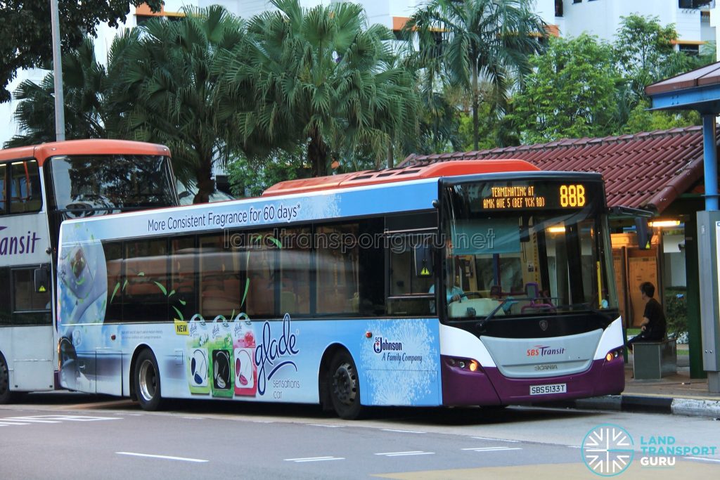 Bus 88B: SBS Transit Scania K230UB (SBS5133T)