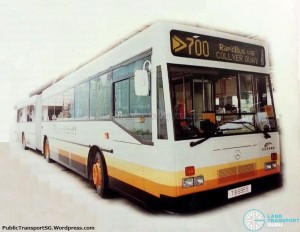 SMRT Mercedes-Benz O405G Hispano MkI (TIB895S) - Rapidbus Service 700. Retrieved from an old SMRT publication. 