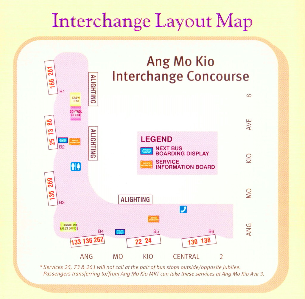 Layout of Ang Mo Kio Temporary Bus Interchange
