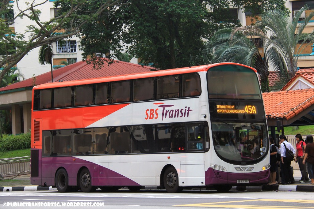 SBS Transit Volvo B9TL Wright (SBS3136Z) - Service 45A