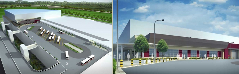 Artist's Impression of Tuas Bus Terminal from Jurong International