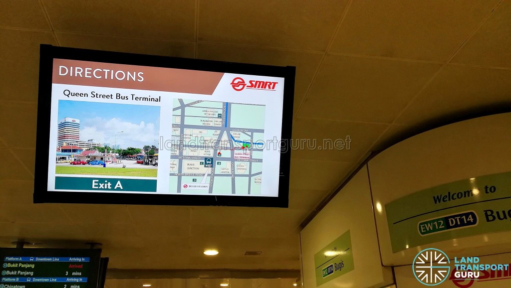 Bugis MRT Station - Information Screen
