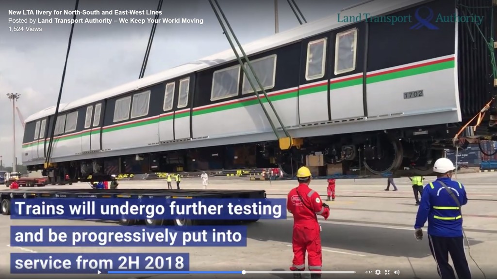 C151 train (Set 702). Screengrab from LTA video.