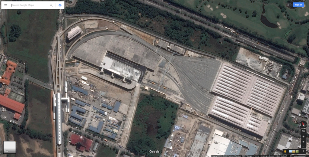 Satellite view of Tuas Depot (2017)