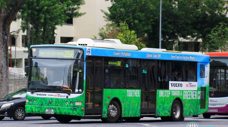 SBS Transit Volvo B5RLE Hybrid (SBS8002T) - Service 268