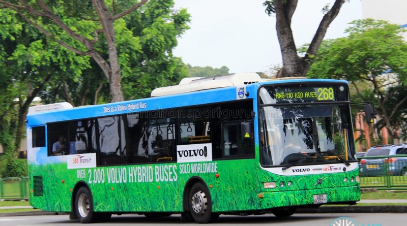 SBS Transit Volvo B5RLE Hybrid (SBS8002T) - Service 268