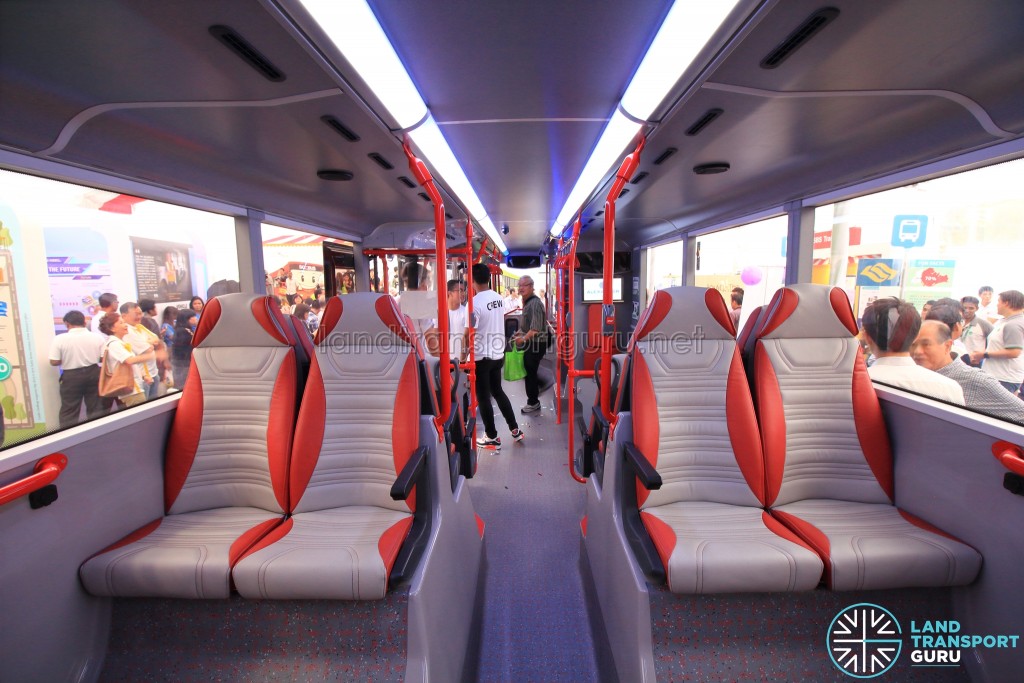 Alexander Dennis Enviro500 Concept Bus Mock-up - Lower deck seating (Reat to Front)