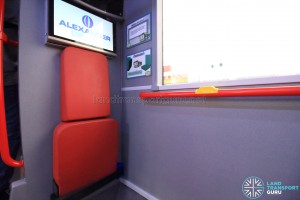 Alexander Dennis Enviro500 Concept Bus Mock-up - Wheelchair Bay, with foldable seat integrated with backrest