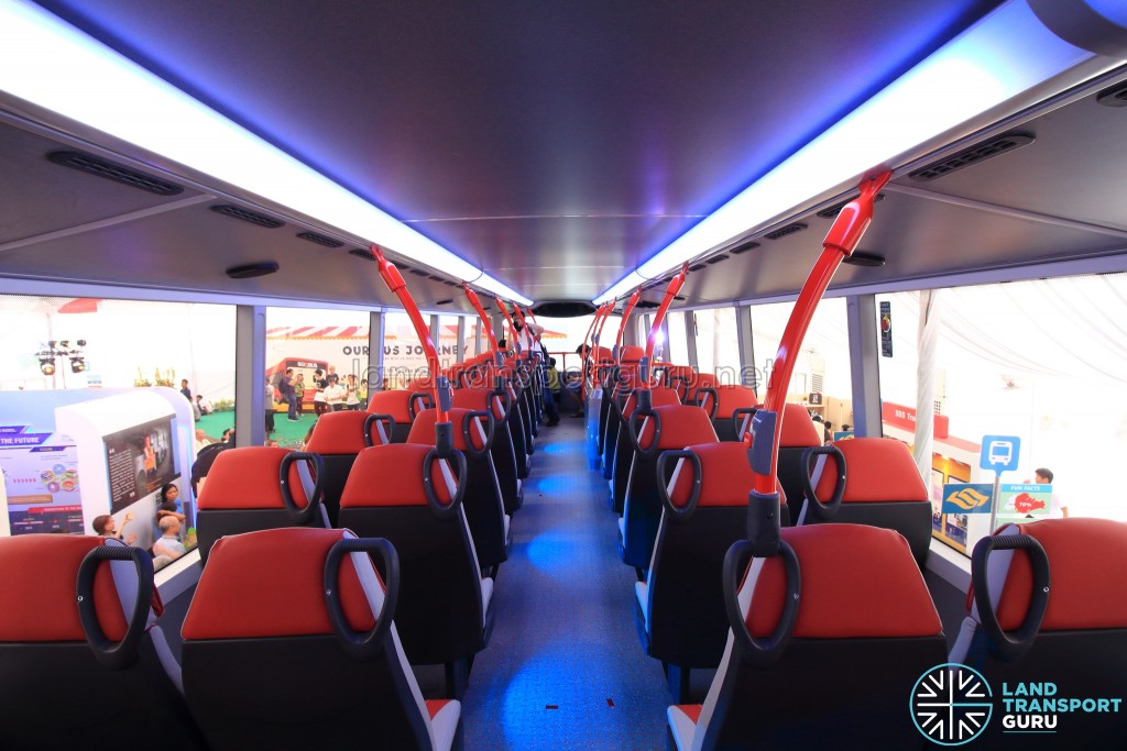 Alexander Dennis Enviro500 Concept Bus Mock-up - Upper deck seating (Rear to Front)