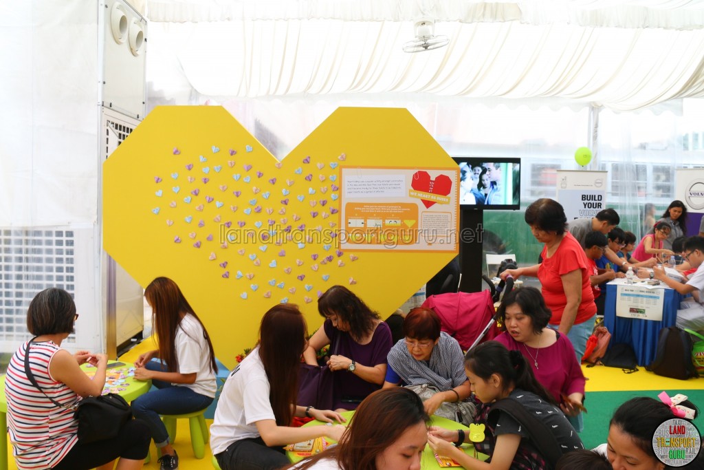 LTA Our Bus Journey Carnival - Ngee Ann City - Activity Area (Folding Hearts)