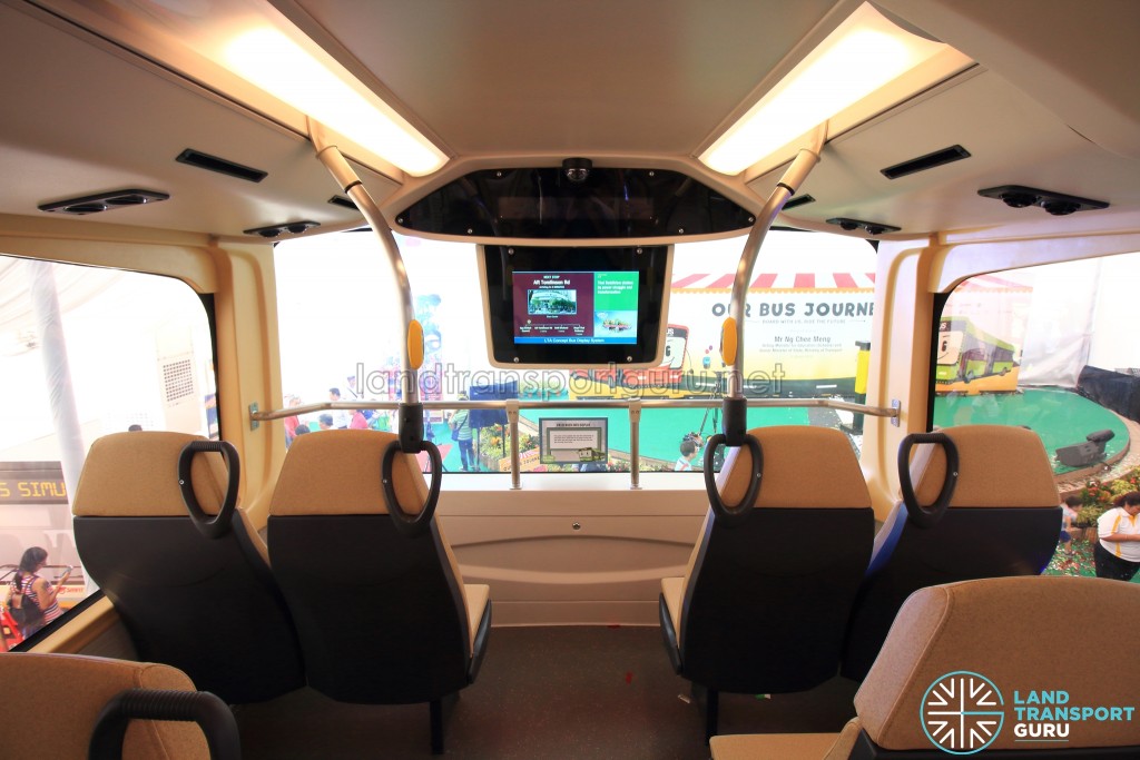 MAN Lion’s City DD L Concept Bus Mock-up - Upper deck front, with Passenger Information Display System (PIDS) installed