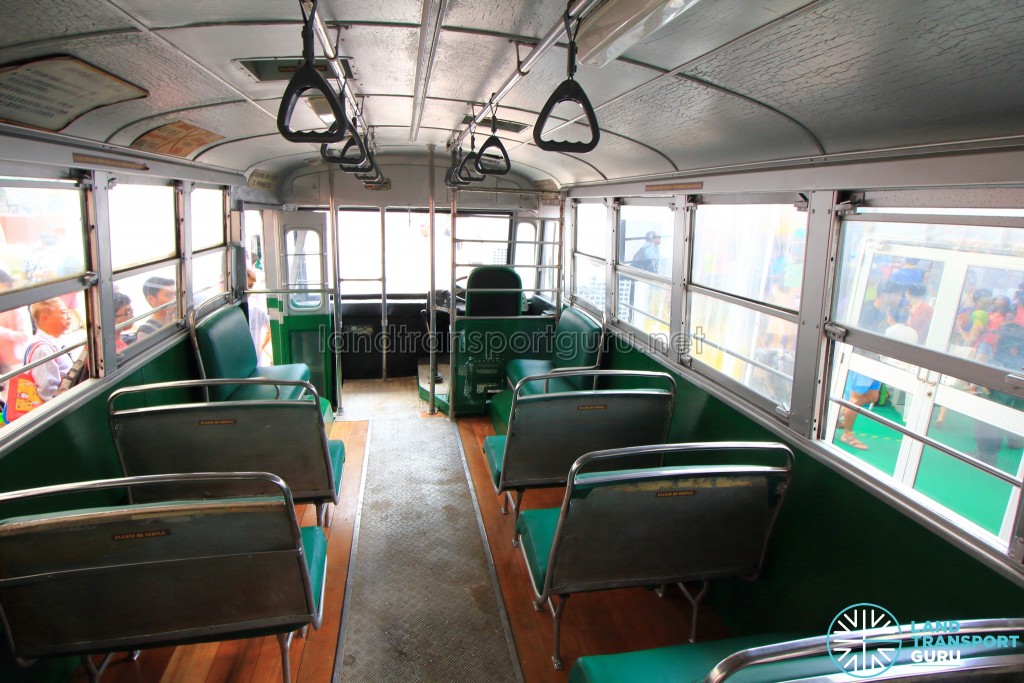 Restored Singapore Traction Company Bus - 1967 Nissan RX102K3 (STC609) - Interior with modern handgrips