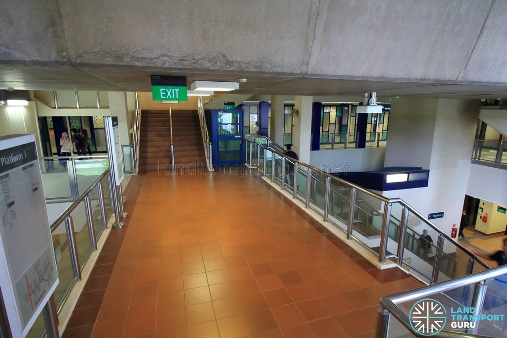 Bukit Panjang LRT Station - Mezzanine level, with stairs to Street level
