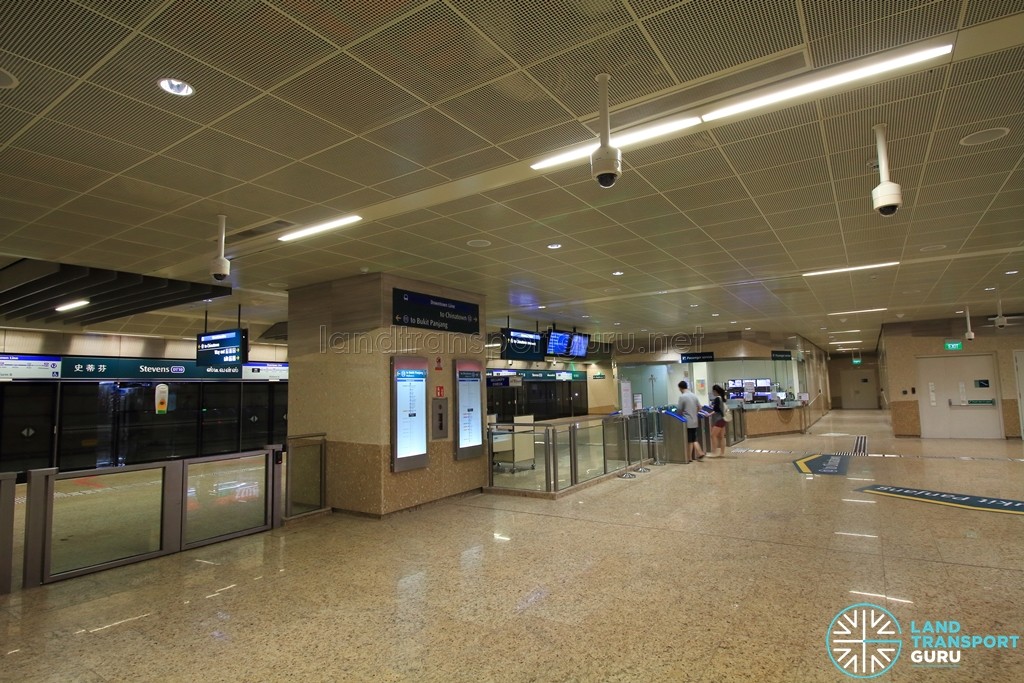 Stevens MRT Station - DTL Lower Concourse, Passenger Service Centre & Faregates (B5)