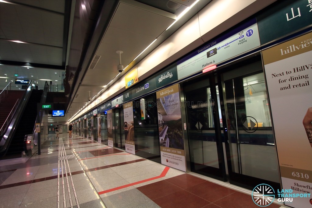 Hillview MRT Station - Platform A