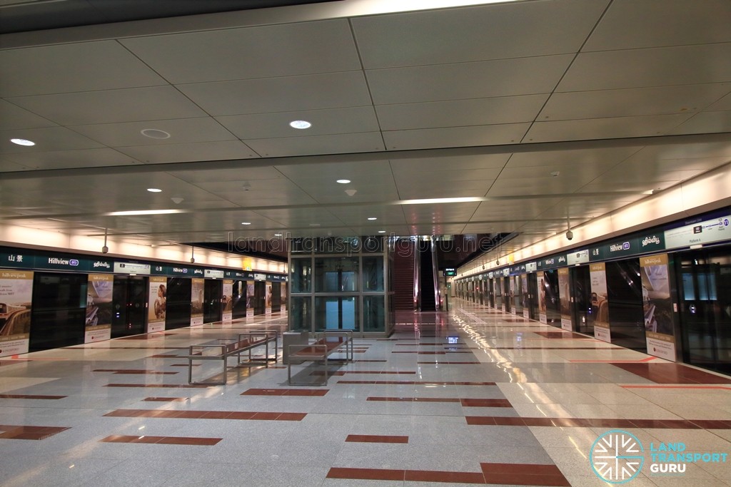 Hillview MRT Station - Platform level