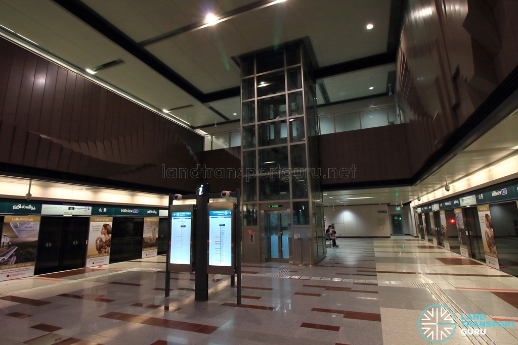 Hillview MRT Station - Platform level