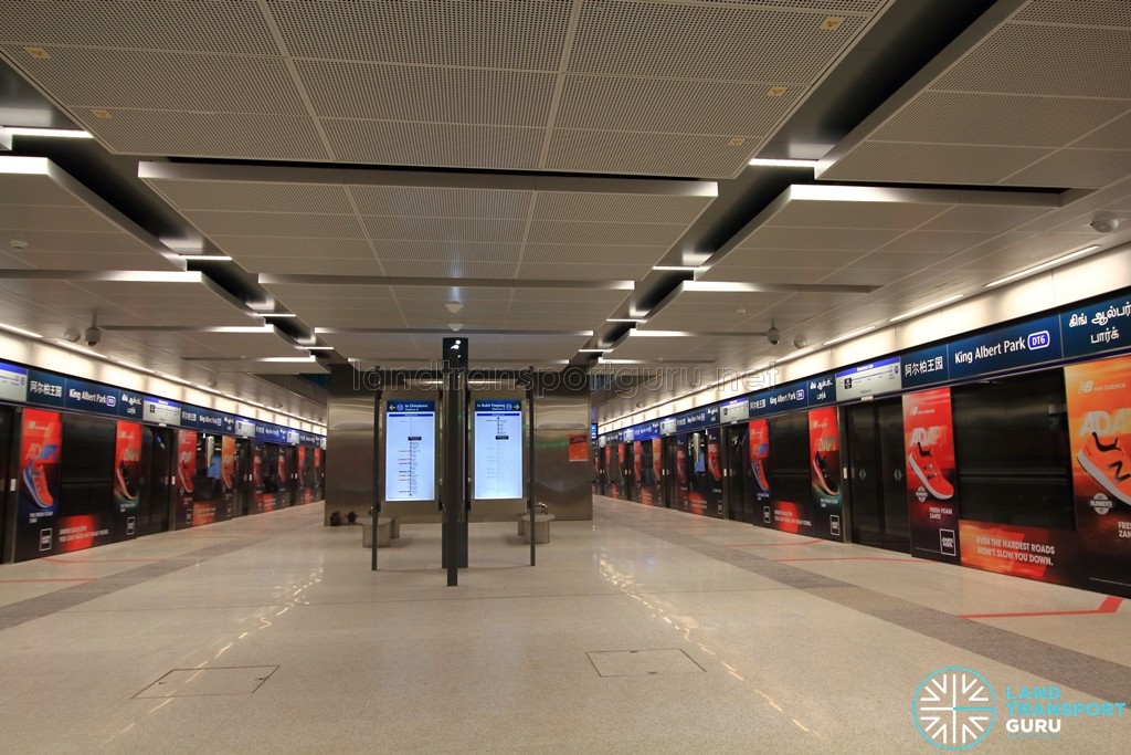 King Albert Park MRT Station - Platform level