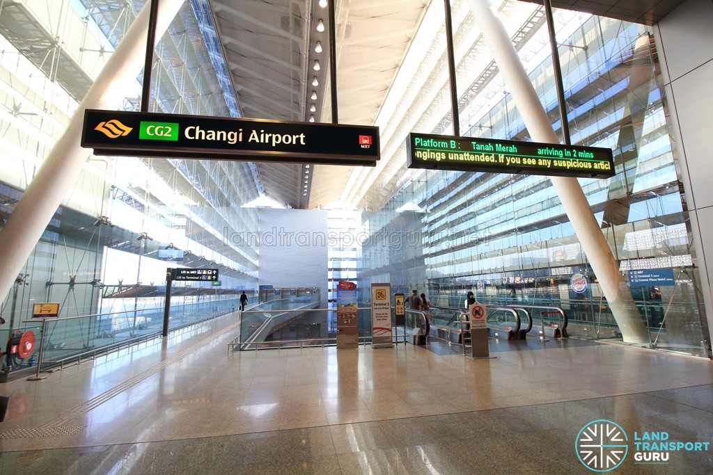 Changi Airport MRT Station - Station entrance (T2 Departure Hall)