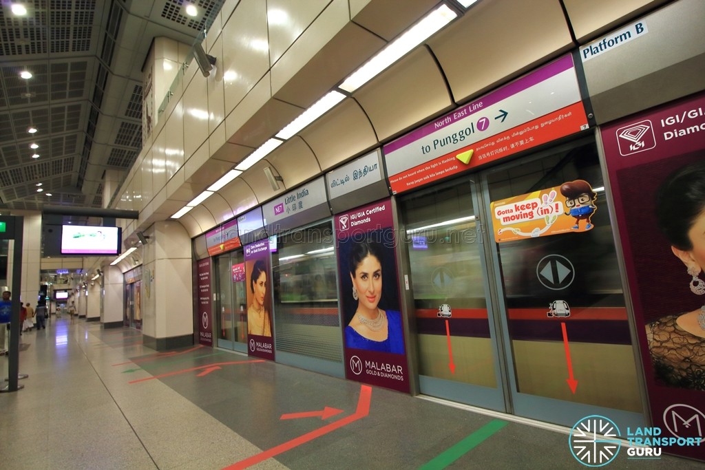 Little India MRT Station - NEL Platform B