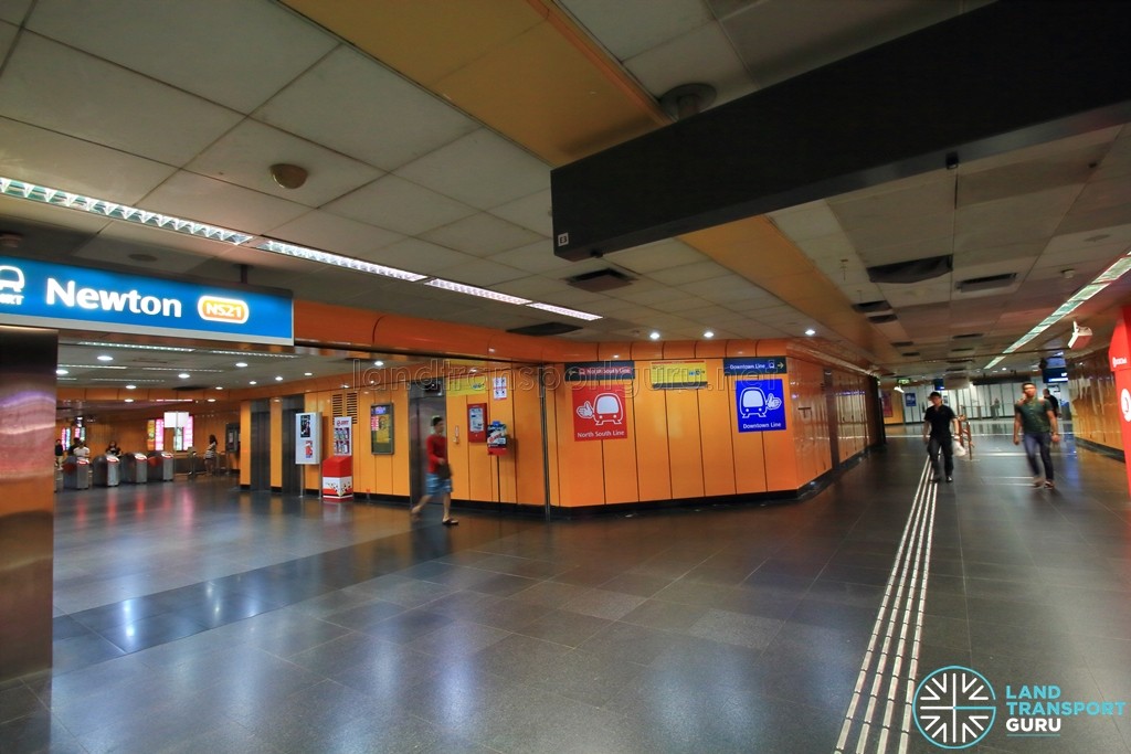 Newton MRT Station - 24-hour underpass between NSL / DTL faregates