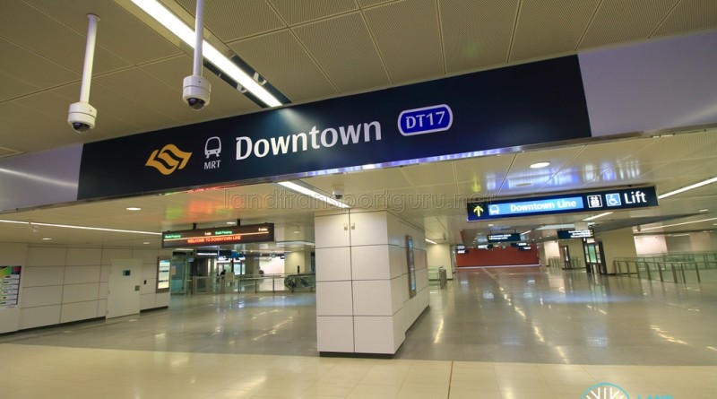 Downtown MRT Station - Basement station entrance