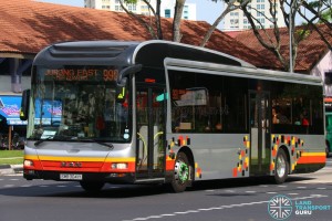 Tower Transit MAN A22 (SMB3041Y) in SMRT base livery (new) and no corporate logo