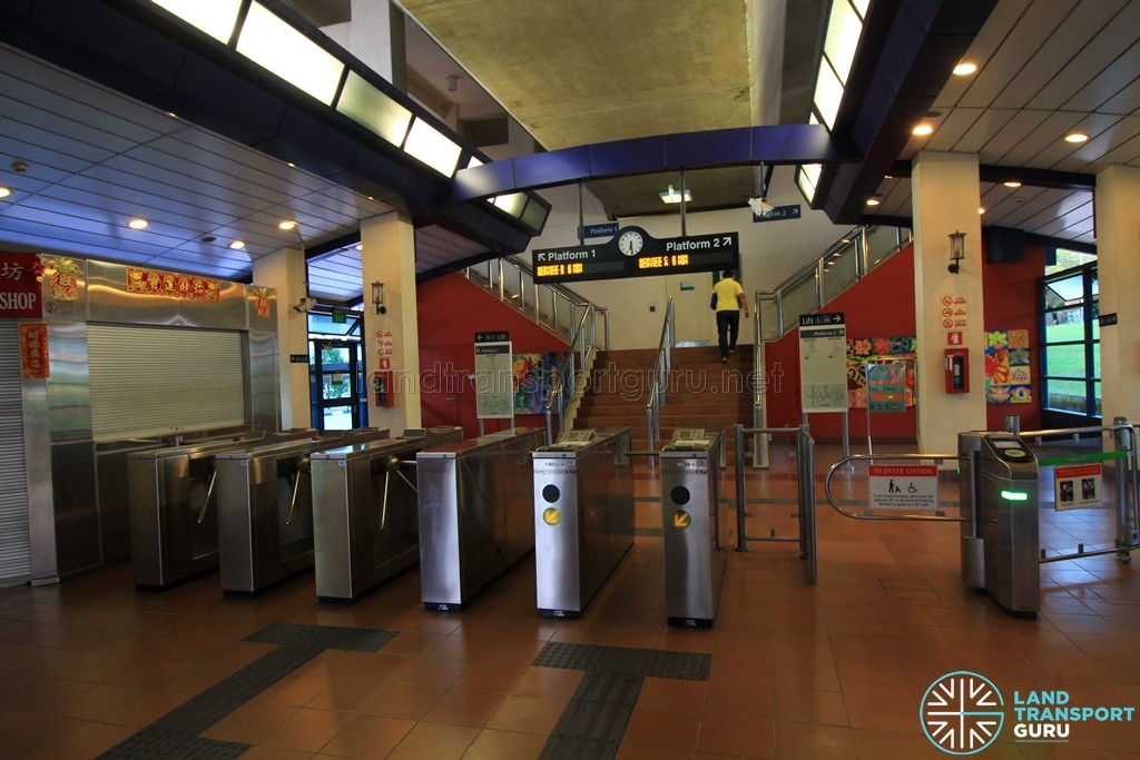 Bangkit LRT Station - Station concourse & Turnstiles