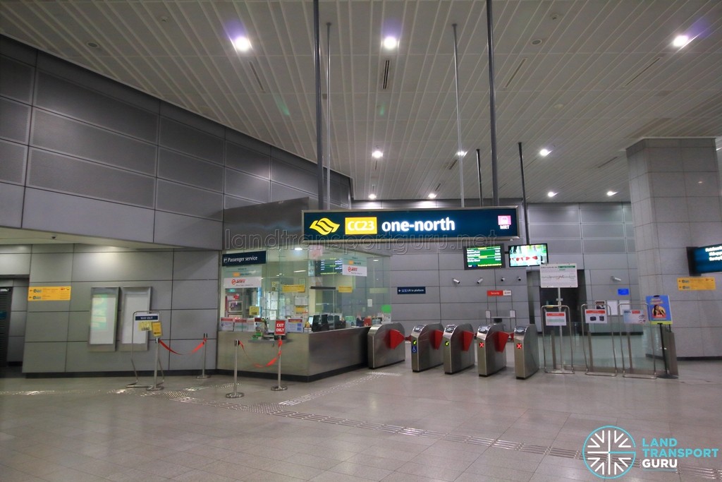 one-north MRT Station - Passenger Service Centre & Faregates