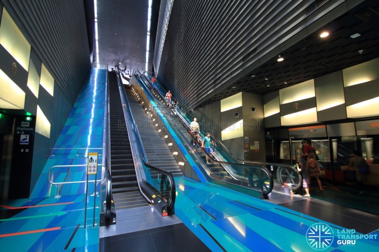 Stadium MRT Station Platform level (Escalator access) Land
