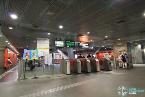 Paya Lebar MRT Station - CCL Ticket Concourse (South end faregates)