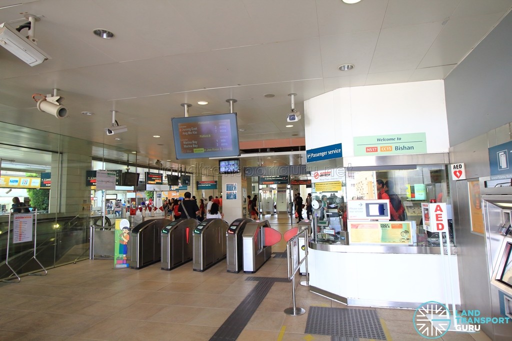 Bishan MRT Station - NSL Passenger Service Centre & Faregates