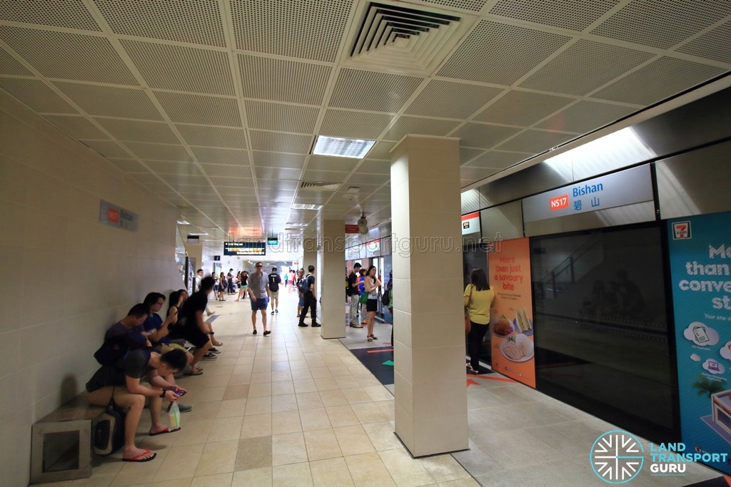 Bishan MRT Station - NSL Platform B scene