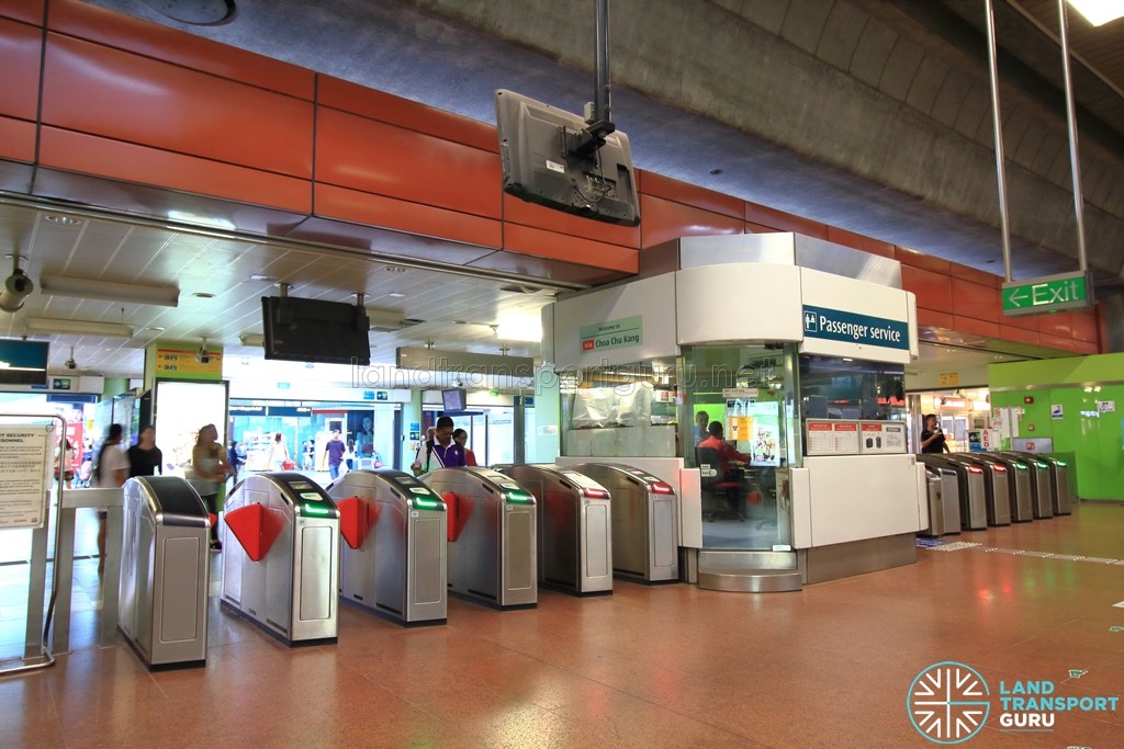 Choa Chu Kang MRT/LRT Station - NSL Passenger Service Centre & Faregates