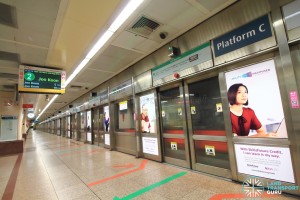 Raffles Place MRT Station - Platform C (Westbound EWL)
