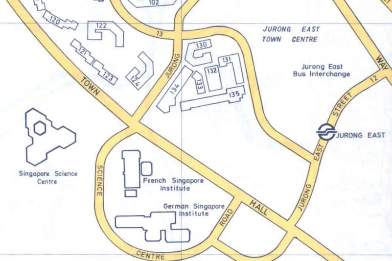 1988 map of Jurong East showing Jurong West Street 12