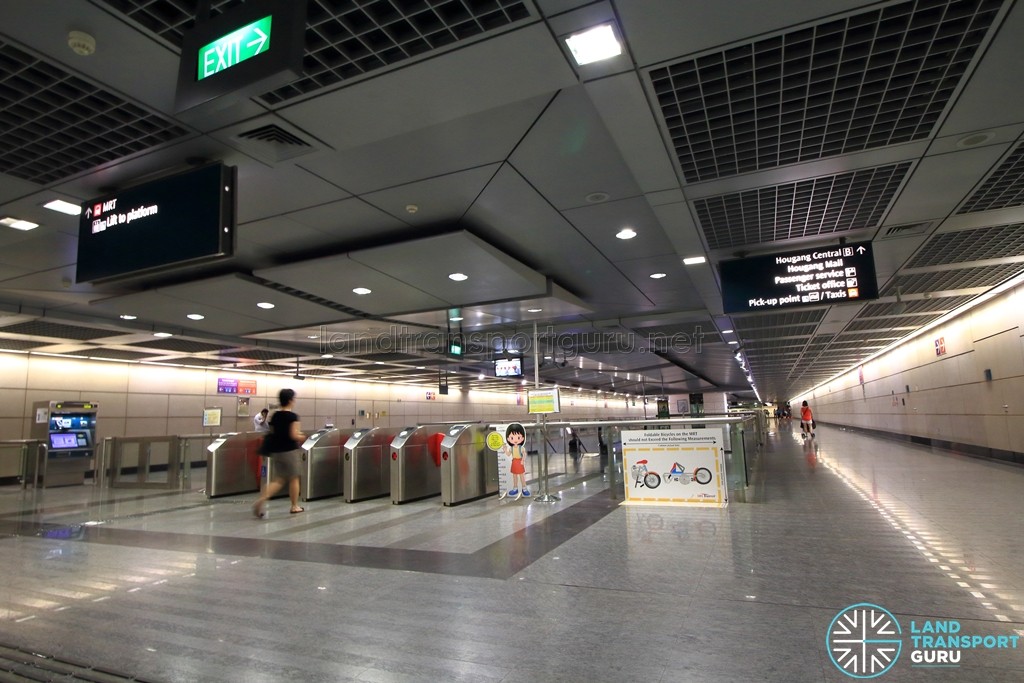 Hougang MRT Station - South Faregates near Exit A