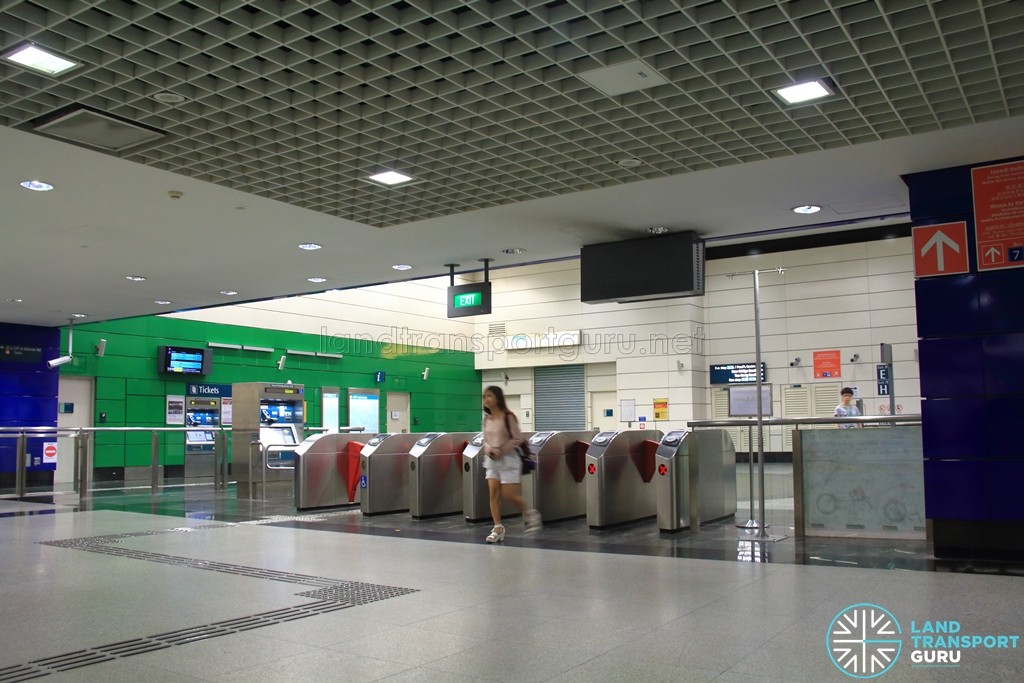 Outram Park MRT Station - NEL Faregates (Exits E, H)